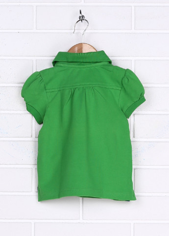 Зеленая детская футболка-поло для девочки Juicy Couture однотонная