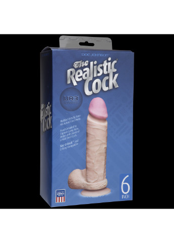 Фаллоимитатор The Realistic Cock 6 inch White Doc Johnson (252022628)