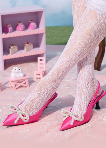 SHEIN Туфли слингбеки фуксия з текстиль, китай — лето (340649015)