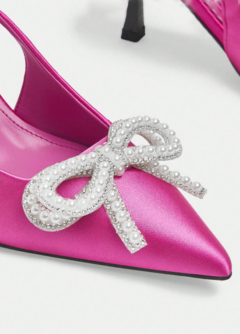 SHEIN Туфли слингбеки фуксия з текстиль, китай — лето (340649015)