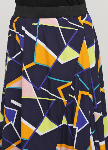 Темно-синяя кэжуал с геометрическим узором юбка Mark клешированная