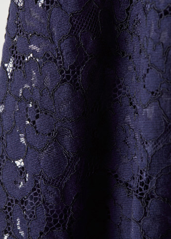 Спідниця H&M кльош квіткова темно-синя кежуал