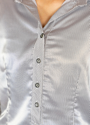 Светло-серая кэжуал рубашка однотонная Time of Style