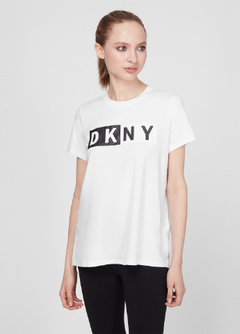 Белая кэжуал футболка DKNY