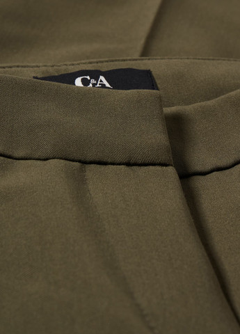 Хаки кэжуал демисезонные классические, укороченные брюки C&A