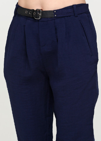 Темно-синие кэжуал демисезонные зауженные брюки Only