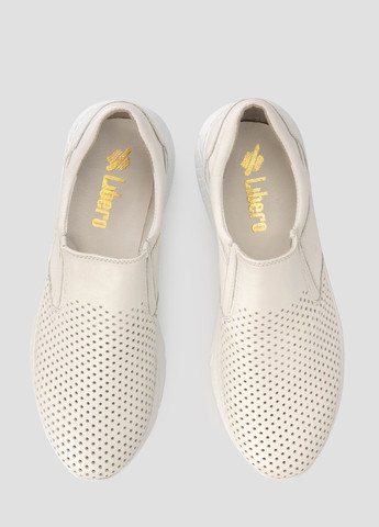 Белые кэжуал туфли Libero без шнурков
