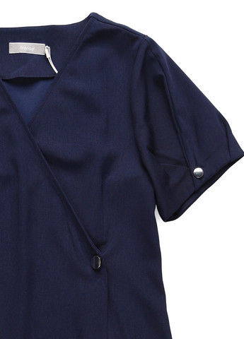 Темно-синя кежуал сукня на запах Fransa однотонна