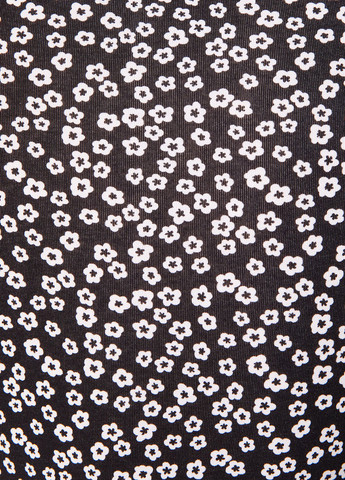 Чорно-білий кежуал сукня сукня-футболка Jennyfer з квітковим принтом