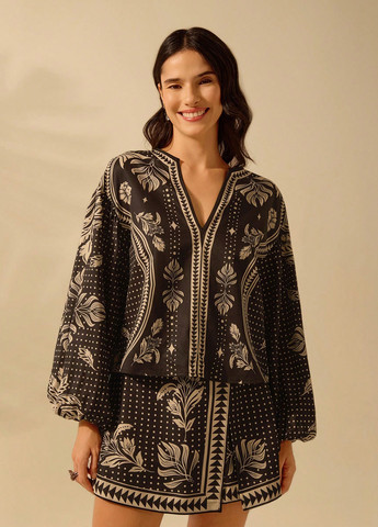 Комбинированная блуза SHEIN