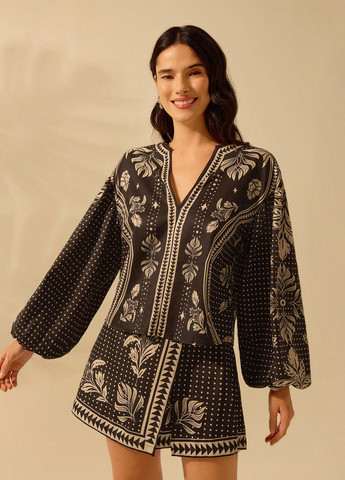 Комбинированная блуза SHEIN