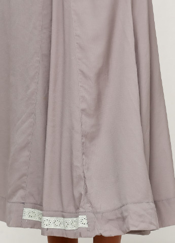 Серо-бежевая кэжуал однотонная юбка Mandi
