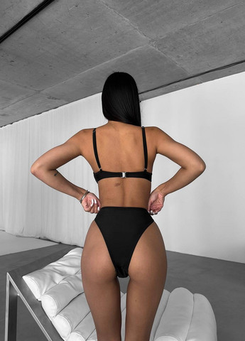 Черный летний купальник (лиф, трусики) раздельный NOVA VEGA
