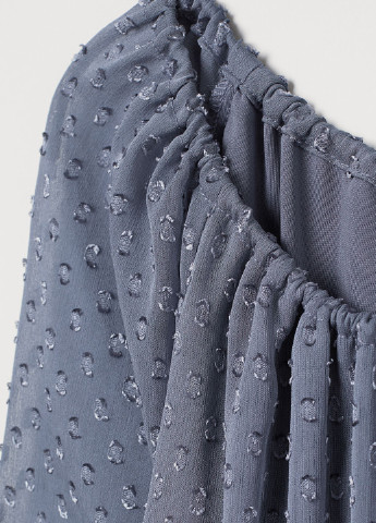 Темно-блакитна кежуал сукня кльош H&M в горошок