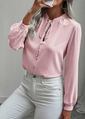 Розово-коричневая блуза SHEIN