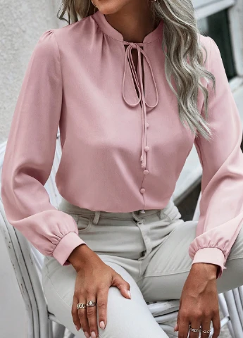 Розово-коричневая блуза SHEIN