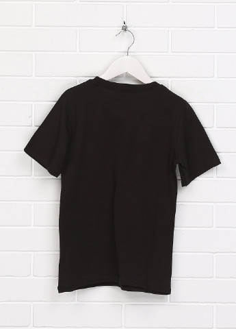 Черная летняя футболка с коротким рукавом H&M