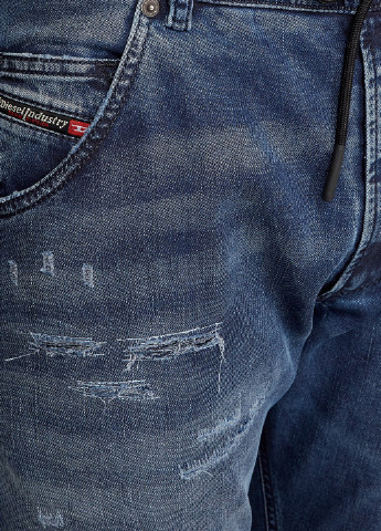 Синие демисезонные зауженные джинсы Diesel
