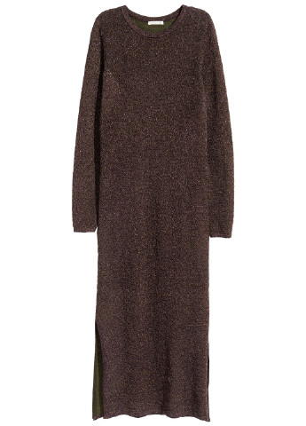 Темно-коричнева кежуал плаття, сукня H&M меланжева