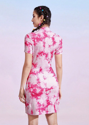 Розовое кэжуал платье платье-футболка SHEIN персонажи