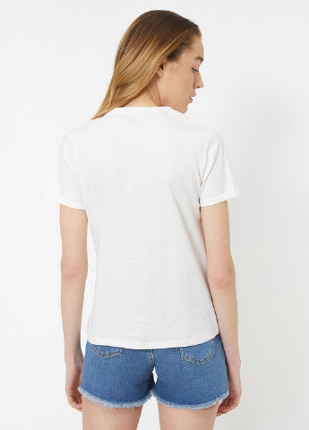 Белая летняя футболка KOTON