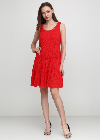 Красное кэжуал платье Moda in Italy однотонное