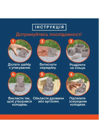 Турбо розпалювання камінний М 9 шт No Brand (251204707)