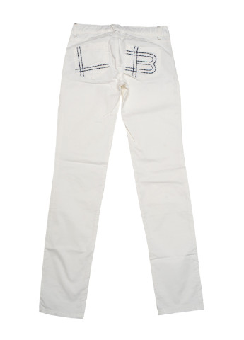 Белые кэжуал летние прямые брюки Laura Biagiotti