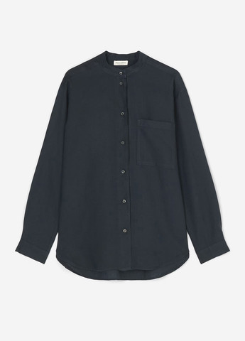 Темно-синяя кэжуал рубашка однотонная Marc O'Polo