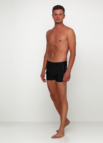 Мужские черные пляжные плавки шорты Sun & Ocean