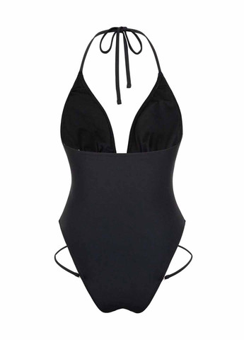 Чорний літній купальник суцільний SHEIN