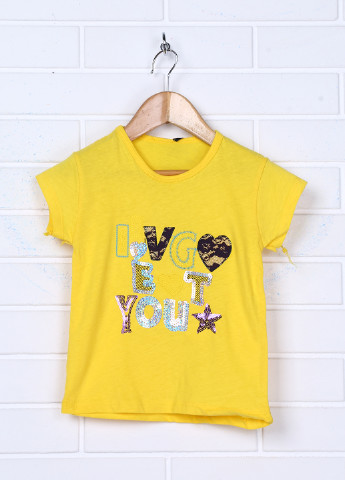 Жовта літня футболка з коротким рукавом Dofa Kids