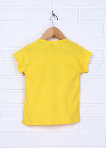 Желтая летняя футболка с коротким рукавом Dofa Kids