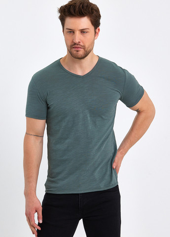 Сіро-зелена футболка Trend Collection