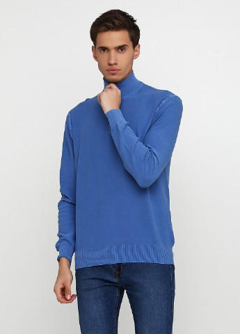 Темно-голубой демисезонный свитер джемпер Cashmere Company