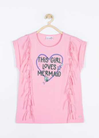 Розовая летняя футболка Coccodrillo