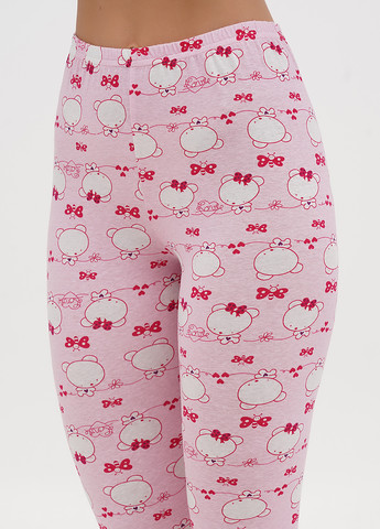 Розовая всесезон пижама (футболка, бриджи) футболка + бриджи Lucci