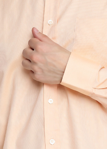 Персиковая кэжуал рубашка однотонная Ralph Lauren с длинным рукавом