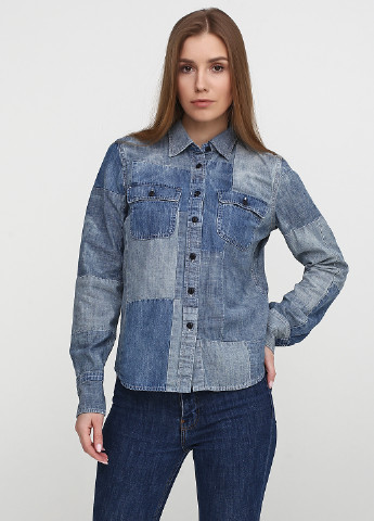 Джинсовая джинсовая рубашка однотонная Ralph Lauren