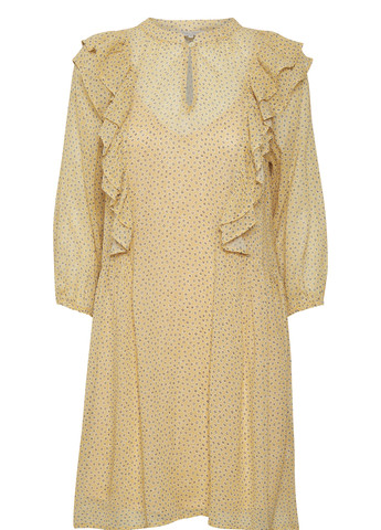 Желтое кэжуал платье Part Two с цветочным принтом
