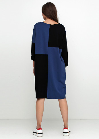 Синя кежуал сукня Zelante з геометричним візерунком