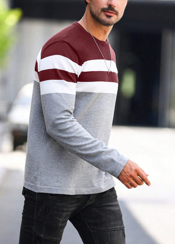 Бордовый демисезонный джемпер джемпер SHEIN