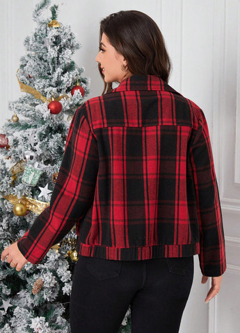 Червона демісезонна куртка косуха SHEIN