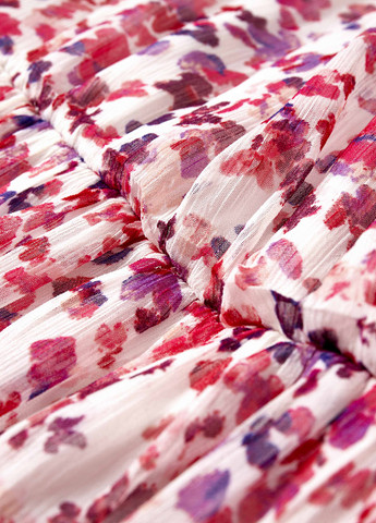 Комбинированное кэжуал платье клеш, на запах C&A с цветочным принтом