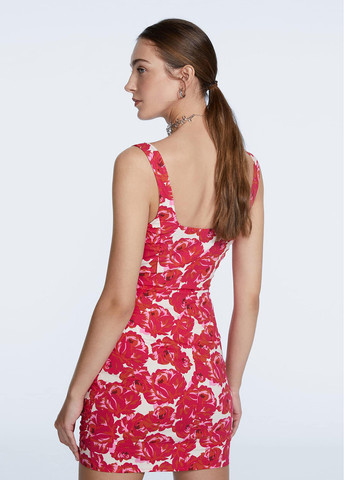 Комбінована кежуал сукня Stradivarius з квітковим принтом