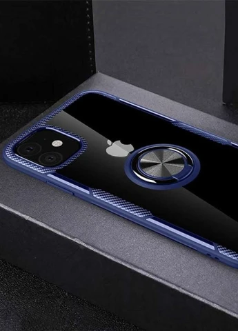TPU + PC чохол CrystalRing for Magnet (opp) для Apple iPhone 12 mini (5.4 ') Безбарвний / Синій (is_00000038425_2) Deen (229724951)