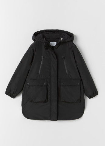 Чорна зимня дитяча зимова куртка для дівчинки 0562735800 Zara