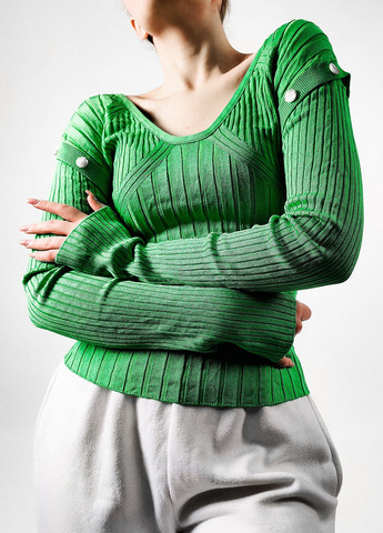 Зелений демісезонний кофта пуловер H&M