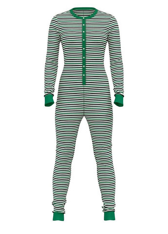 Комбінезон Victoria's Secret смужка комбінований домашній бавовна, трикотаж