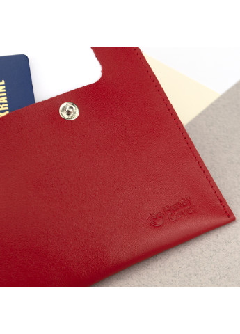 Тревел-конверт для путешествий кожаный на кнопках HC красный HandyCover (228663265)